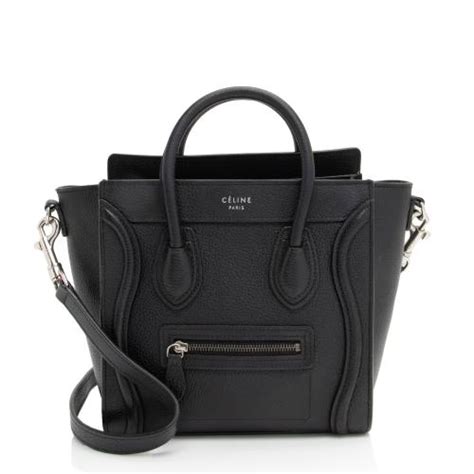 celine nano bag pebbled leather|celine purses for women.